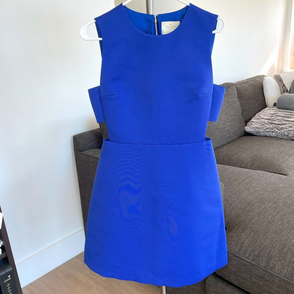 Kate Spade Size 6 Blue Cocktail Dress Side Cutout